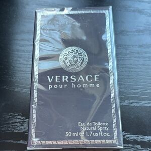 Versace Pour Homme Fragrance in Silver Packaging